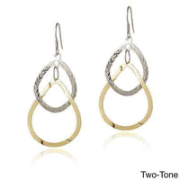 Sterling Silver Double Teardrop Dangle Earrings UK
