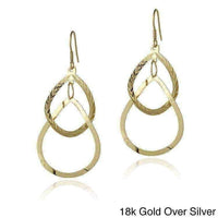 Sterling Silver Double Teardrop Dangle Earrings UK