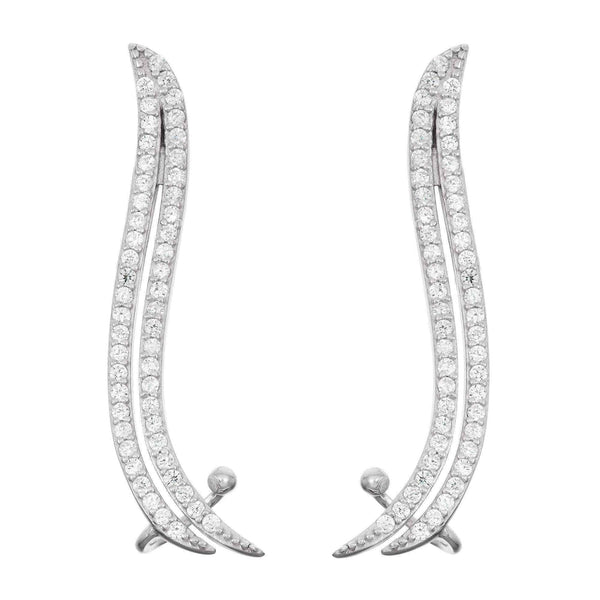 Sterling silver earrings | Wavy Earrings UK