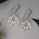 Sterling silver filigree earrings UK