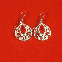 Sterling silver filigree earrings UK