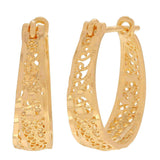 Sterling Silver Filigree Hoop Earrings UK