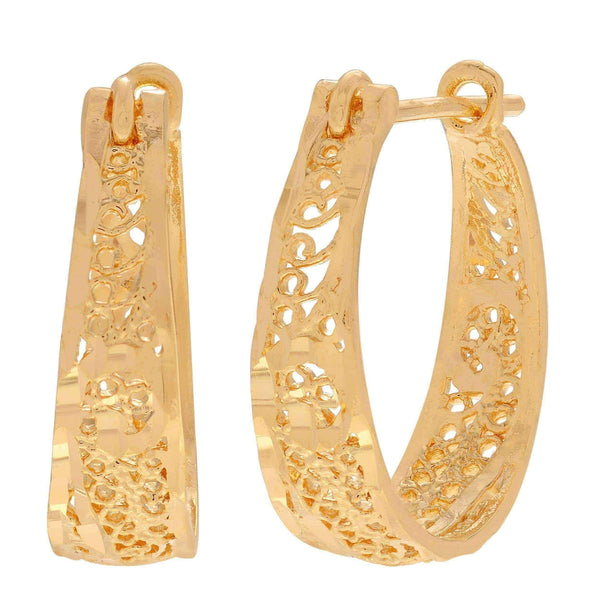 Sterling Silver Filigree Hoop Earrings UK