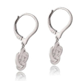 Sterling Silver Love Knot Dangle Leverback Earrings UK