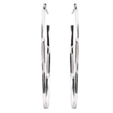 Sterling Silver Marquise Shape Hoop Earrings UK