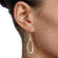 Sterling Silver Oval Earrings UK