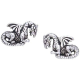Sterling Silver Petite Winged Dragon Post Earrings UK