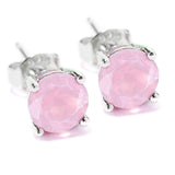 Sterling Silver Pink Opal 3.2 CTW Stud Earring UK