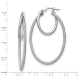 Sterling Silver Polished & Textured Hoop Earrings, By Versil UK
