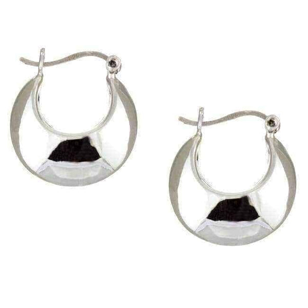 Sterling Silver Polished Hoop Earrings UK