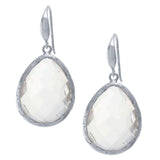 Sterling Silver Rock Crystal Quartz Drop Earrings UK