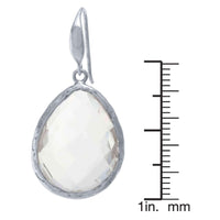 Sterling Silver Rock Crystal Quartz Drop Earrings UK