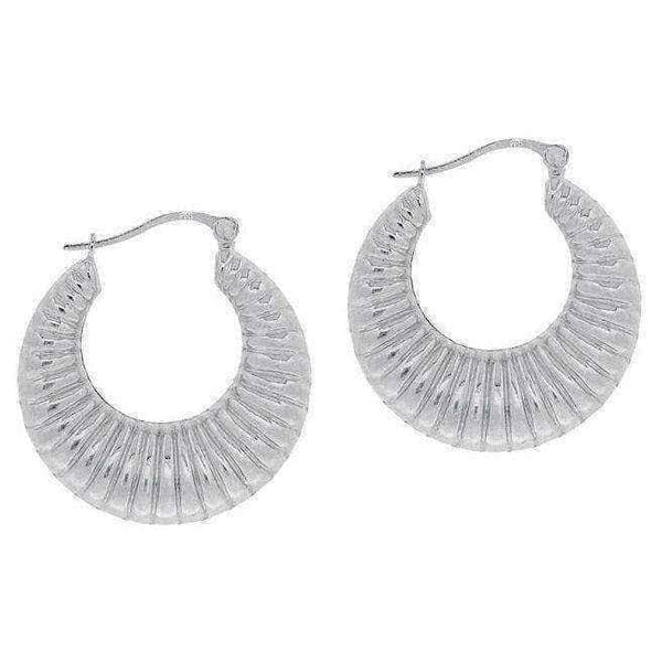 Sterling Silver Shrimp Design Hoop Earrings UK