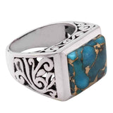 Sterling silver turquoise rings - Handmade Ring UK