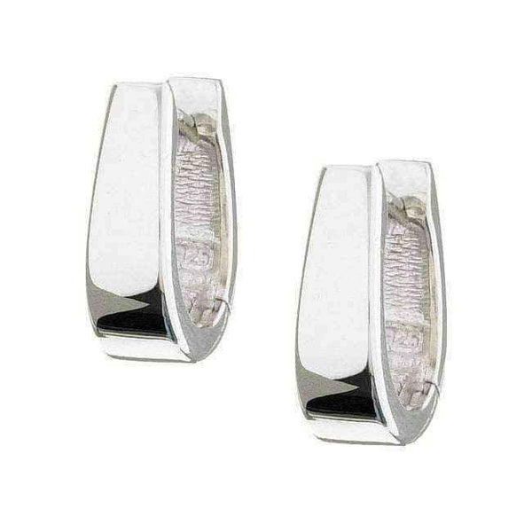 Sterling Silver U-shaped Hinged Hoop Earrings UK