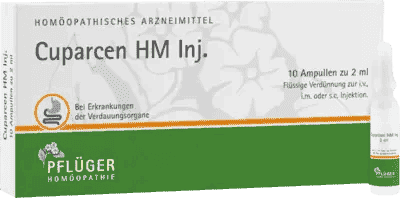 Stomach problems, indigestion, CUPARCEN HM solution for injection UK