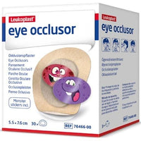 Strabismus, amblyopia, LEUKOPLAST eye occlusor 5.5 cmx7.6 cm UK