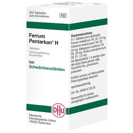 Strengths and weaknesses, states of weakness, FERRUM PENTARKAN H tablets UK