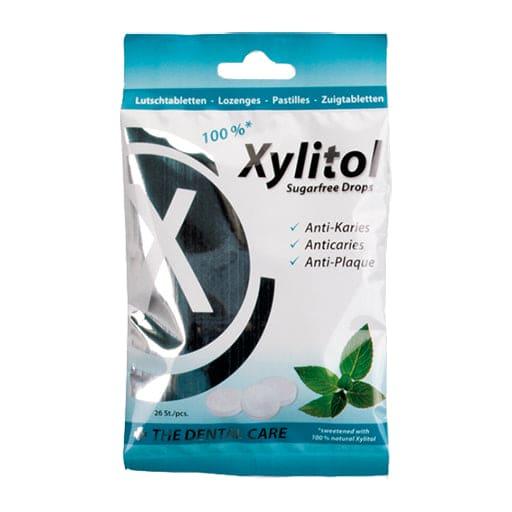 Sucking against tooth decay, MIRADENT Xylitol Drops sugar-free Mint UK