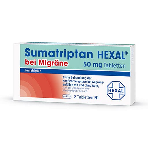 SUMATRIPTAN, HEXAL for migraines. (migraine), TABLETS UK