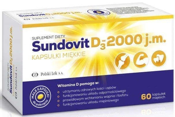 Sundovit D3 2000 jmx 60 cholecalciferol capsules UK