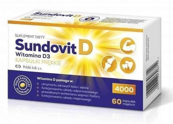 SundovitD Vitamin D3 4000 x 60 capsules UK