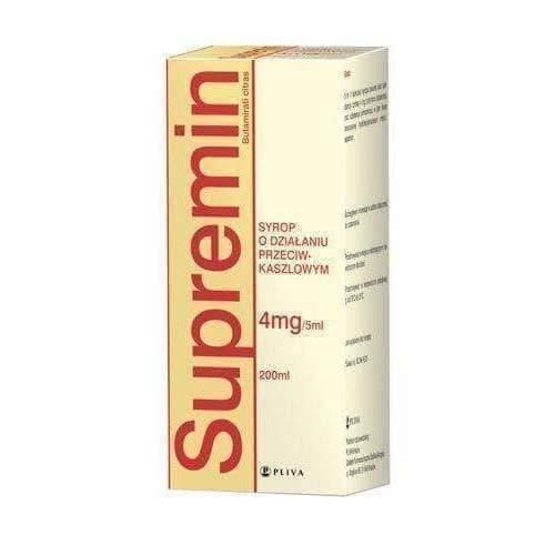 SUPREMIN syrup 200ml 2 years old, influenza, colds and flu UK