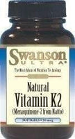 SWANSON Vitamin K2 50mcg x 30 gel capsules UK