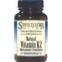 SWANSON Vitamin K2 50mcg x 30 gel capsules UK