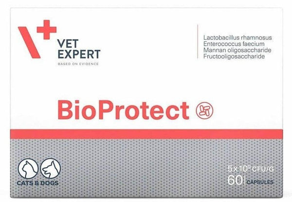 Synbiotic tablets for dogs, cats, BioProtect 200 mg capsules UK