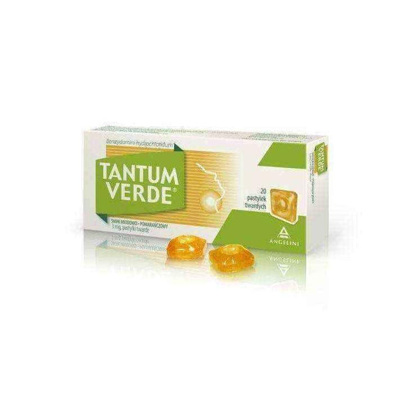 TANTUM VERDE 3mg x 20 lozenges honey-orange flavor UK