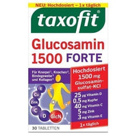 TAXOFIT Glucosamin 1500 FORTE, cholecalciferol, dl-alpha tocopherol UK