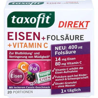 TAXOFIT iron + folic acid, Metafolin granules, Vitamin C UK