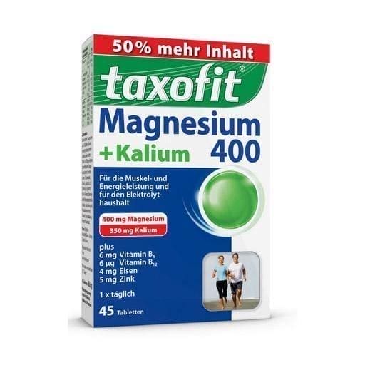 TAXOFIT Magnesium 400 + Potassium tablets 45 pcs UK