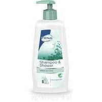 TENA Shampoo & Shower Gel to wash and shampoo 500ml refreshes the skin and hair UK