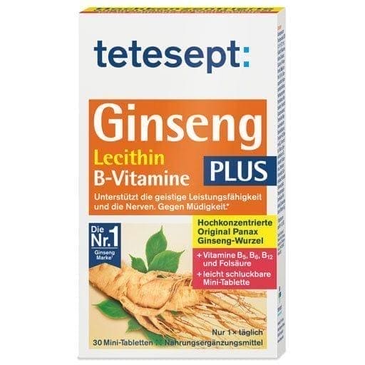 TETESEPT Ginseng 330 plus lecithin, B vitamins tablets UK