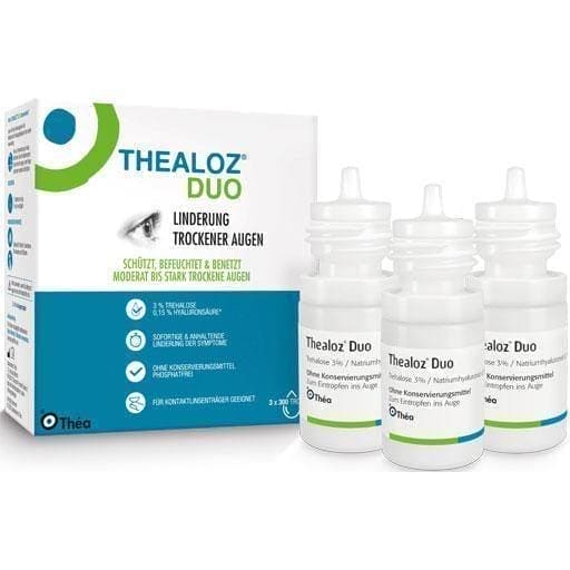 THEALOZ Duo eye drops 3X10 ml UK