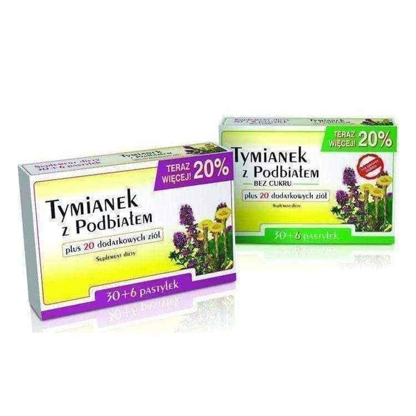 THYME With coltsfoot plus 20 additional herbs x 30 + 6 capsules UK