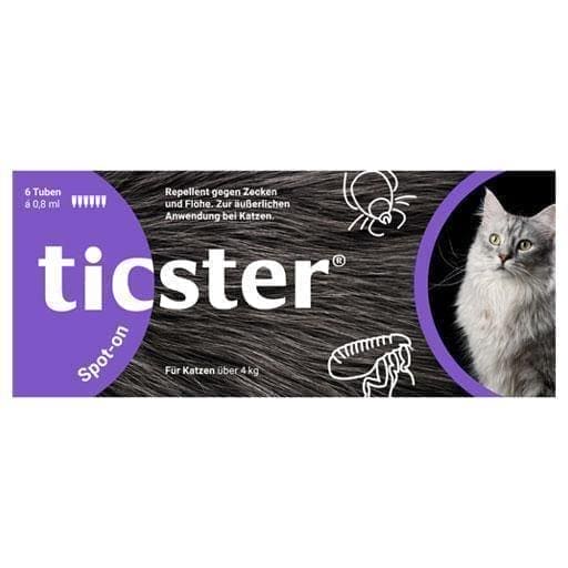 TICSTER Spot-on solution for drip for cats 4-8 kg 6X0.8 ml chrysanthemum UK