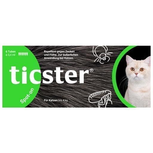TICSTER Spot-on solution for drip for cats up to 4 kg 6X0.4 ml UK