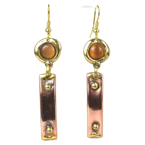 Tiger eye earrings | Copper UK