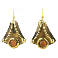 Tiger eye earrings | Peach UK