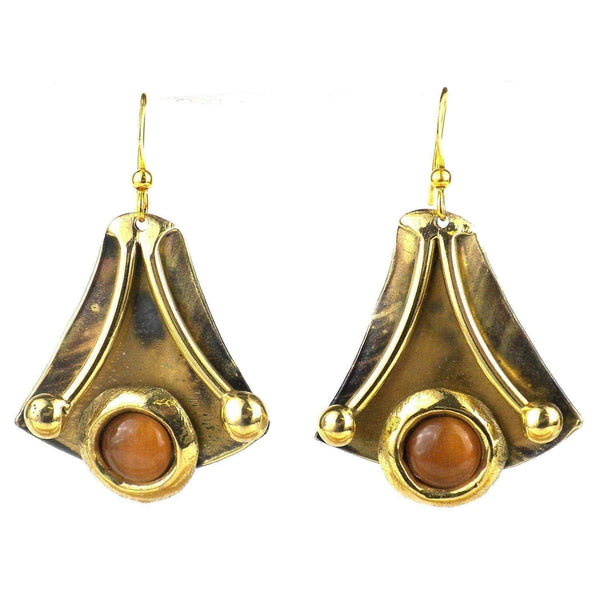 Tiger eye earrings | Peach UK