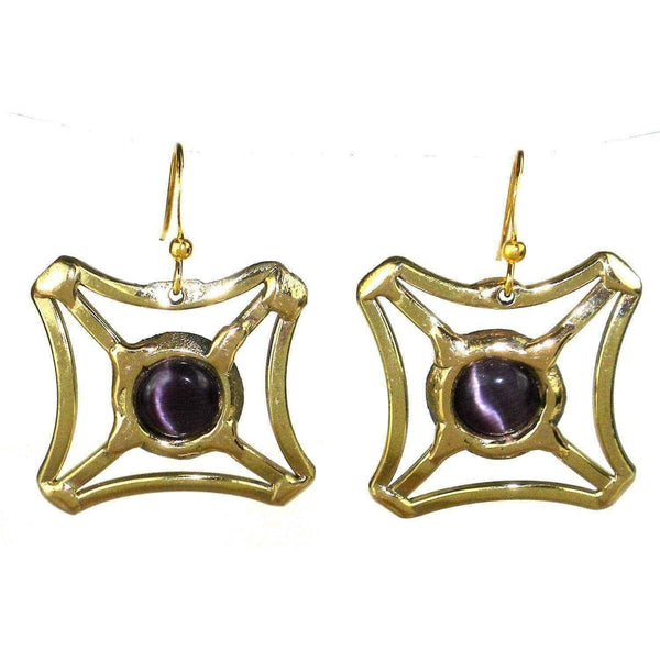 Tiger eye earrings | Purple UK