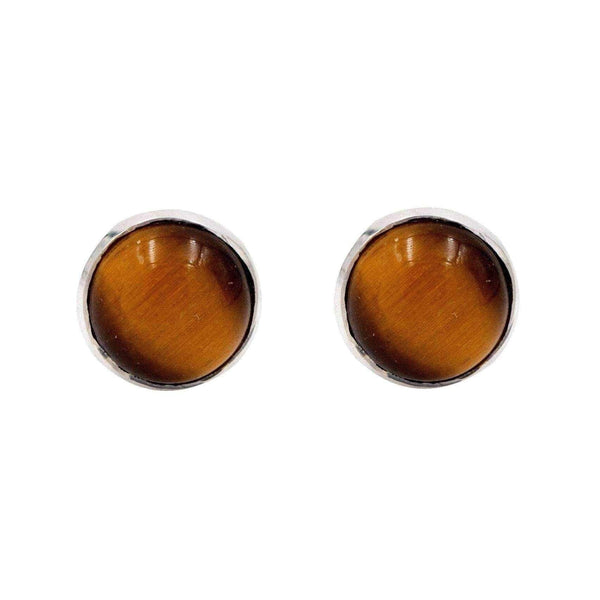 Tiger eye earrings | Small Stud UK