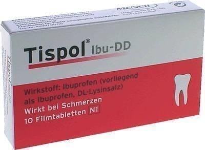 TISPOL Ibu DD film-coated tablets 10 pc ibuprofen lysine UK