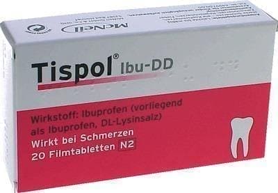 TISPOL Ibu DD film-coated tablets 20 pc ibuprofen lysine UK