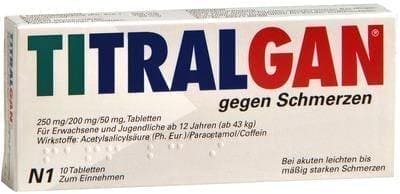 TITRALGAN tablets for pain relief 10 pc UK