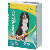 Treatment and prevention of flea and tick infestation, DOG EXSPOT solution for dogs UK