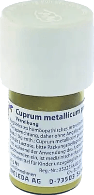 Treatment of convulsions and epilepsy, CUPRUM METALLICUM praep.D 12 Trituration UK